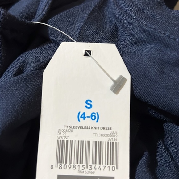 Time and Tru Sleeveless Knit Dress, Blue, Size S (4/6) - Picture 8 of 8